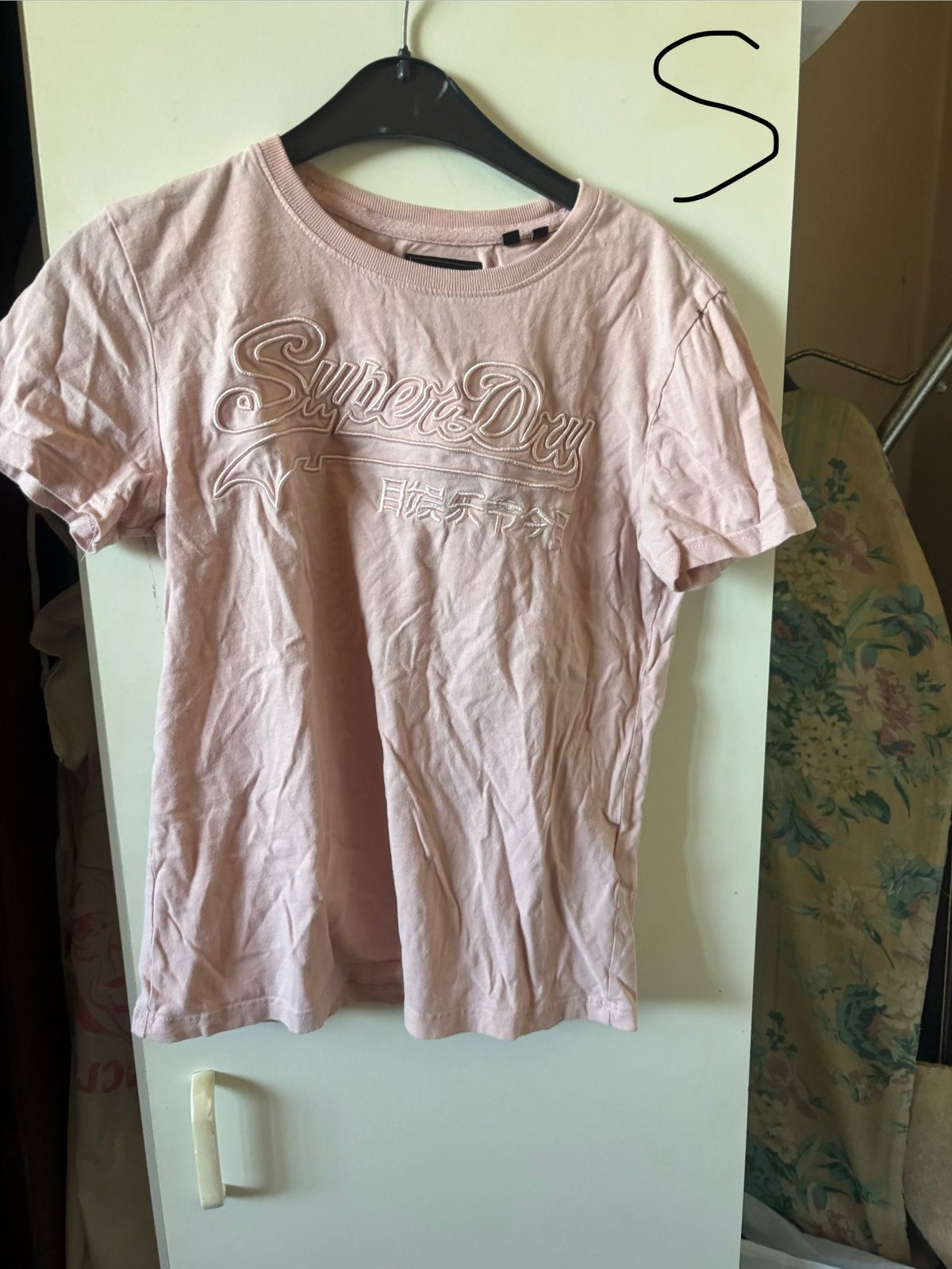 t-shirt superdry, Manches courtes, Enlèvement ou Envoi, Rose, Taille 36 (S)