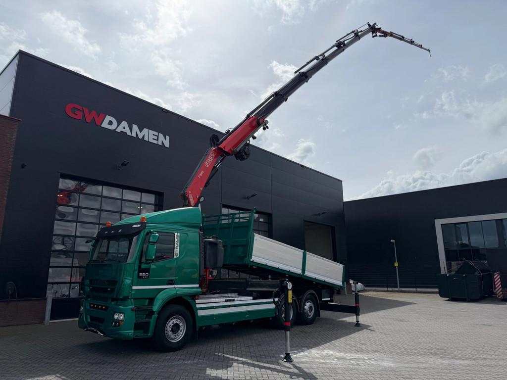 Iveco Stralis 500 6x2 3 Way tipper Fassi 365+Flyjib ,winch, Automaat, Euro 5, Iveco, Diesel