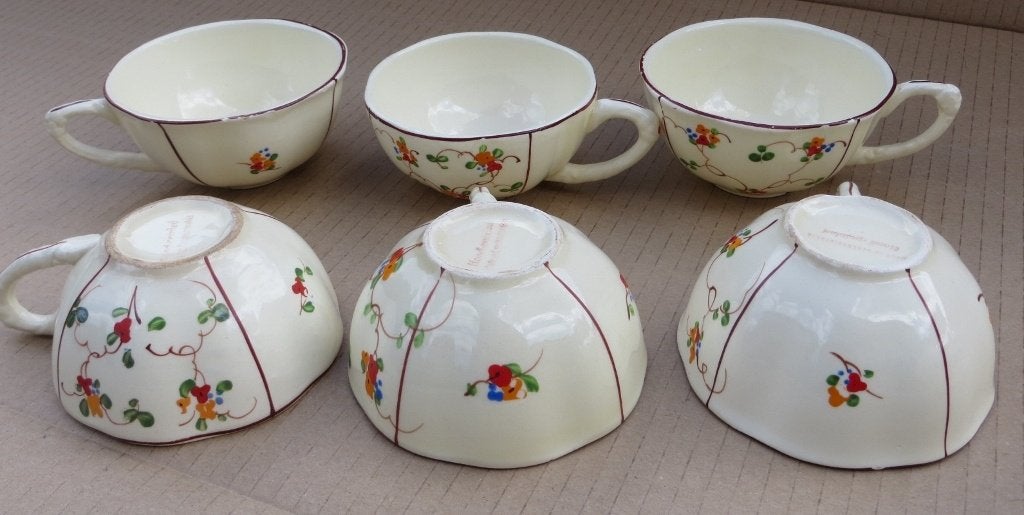 6 kopjes + suikerpot - Ditmar Urbach - vintage, Antiquités & Art, Enlèvement ou Envoi
