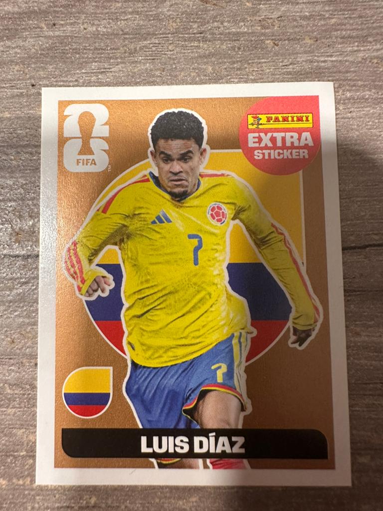 ZELDZAME BRONZE PANINI STICKER – LUIS DÍAZ, Hobby en Vrije tijd, Stickers en Plaatjes, Verzenden, Nieuw, Sticker
