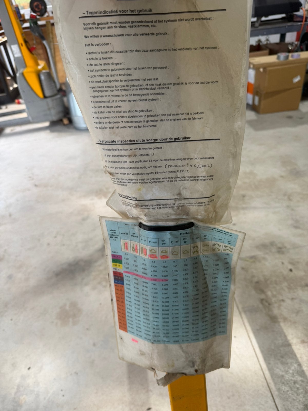 Mobiele portaalkraan 3 ton met REMA-takel en loopkat, Doe-het-zelf en Bouw, Ophalen, Gebruikt, Handmatig