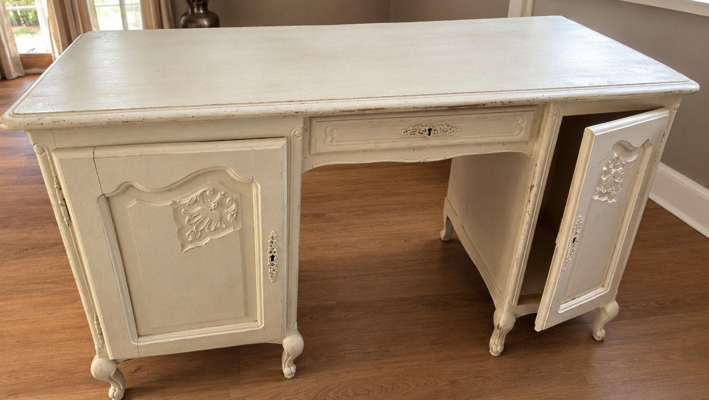 Louis XV bureau met bijpassend kastje, Enlèvement, Avec tiroirs, Utilisé, Bureau-armoire combiné