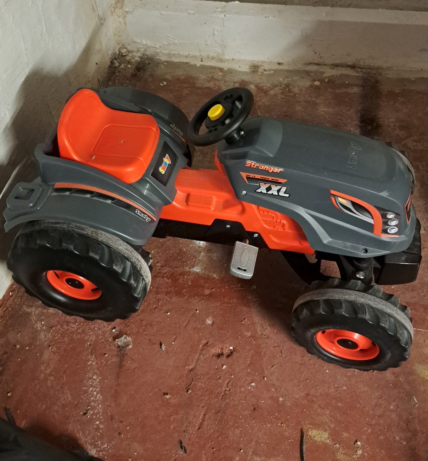 Smoby tracteur, Enlèvement, Comme neuf, Avec chariot ou remorque