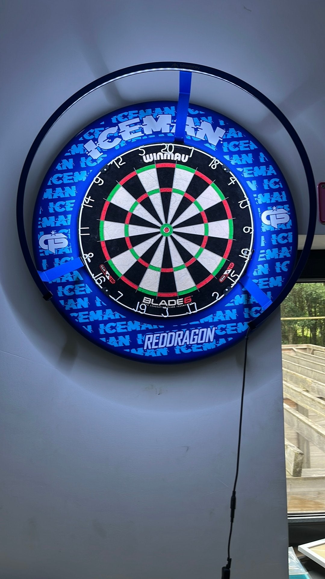 Complete professionele darts set, Ophalen, Zo goed als nieuw, Dartbord