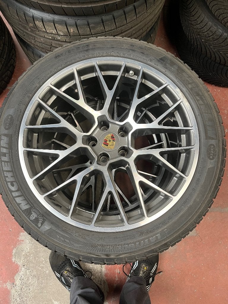 Originele porsche macan velgen RS spyder 20inch, Autos : Pièces & Accessoires, Pneus & Jantes, 295 mm, Pneus été, Enlèvement, Utilisé