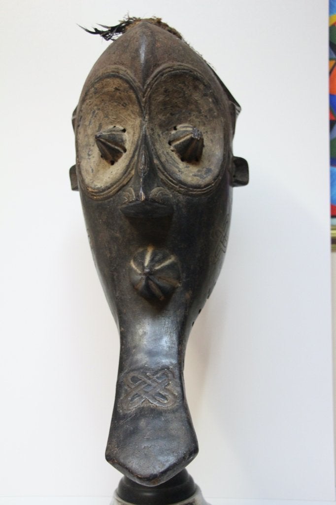 Antiek Afrikaans Tribaal Kuba masker, Hout, Afrika, Masker, 60 cm