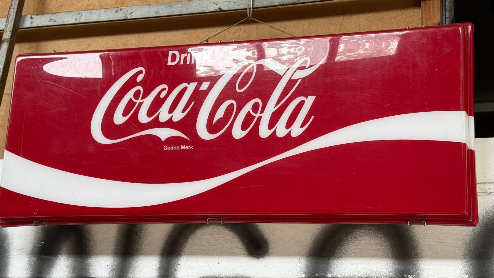 Coca cola lichtreclame zeldzaam, Enlèvement, Utilisé, Table lumineuse ou lampe (néon)