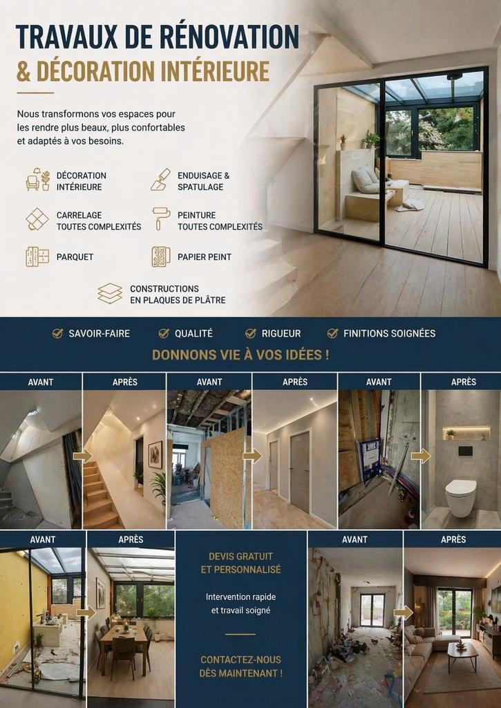 "Crédence"- travaux de renovation