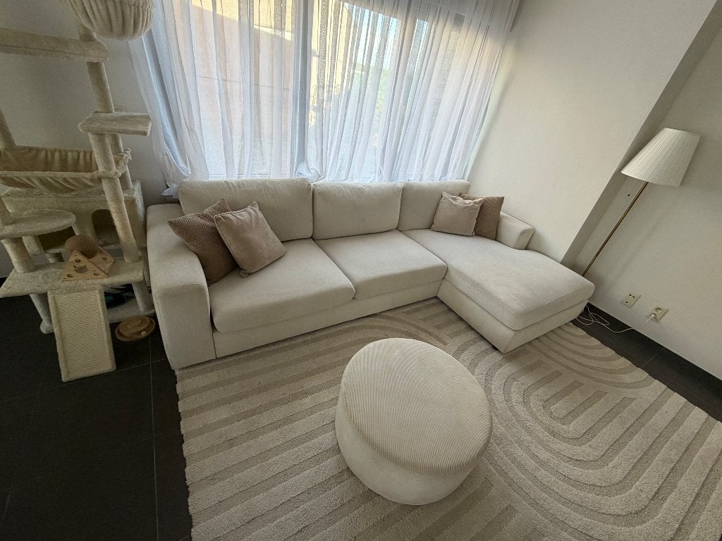 Fauteuil + pouf, Maison & Meubles, Enlèvement, Comme neuf
