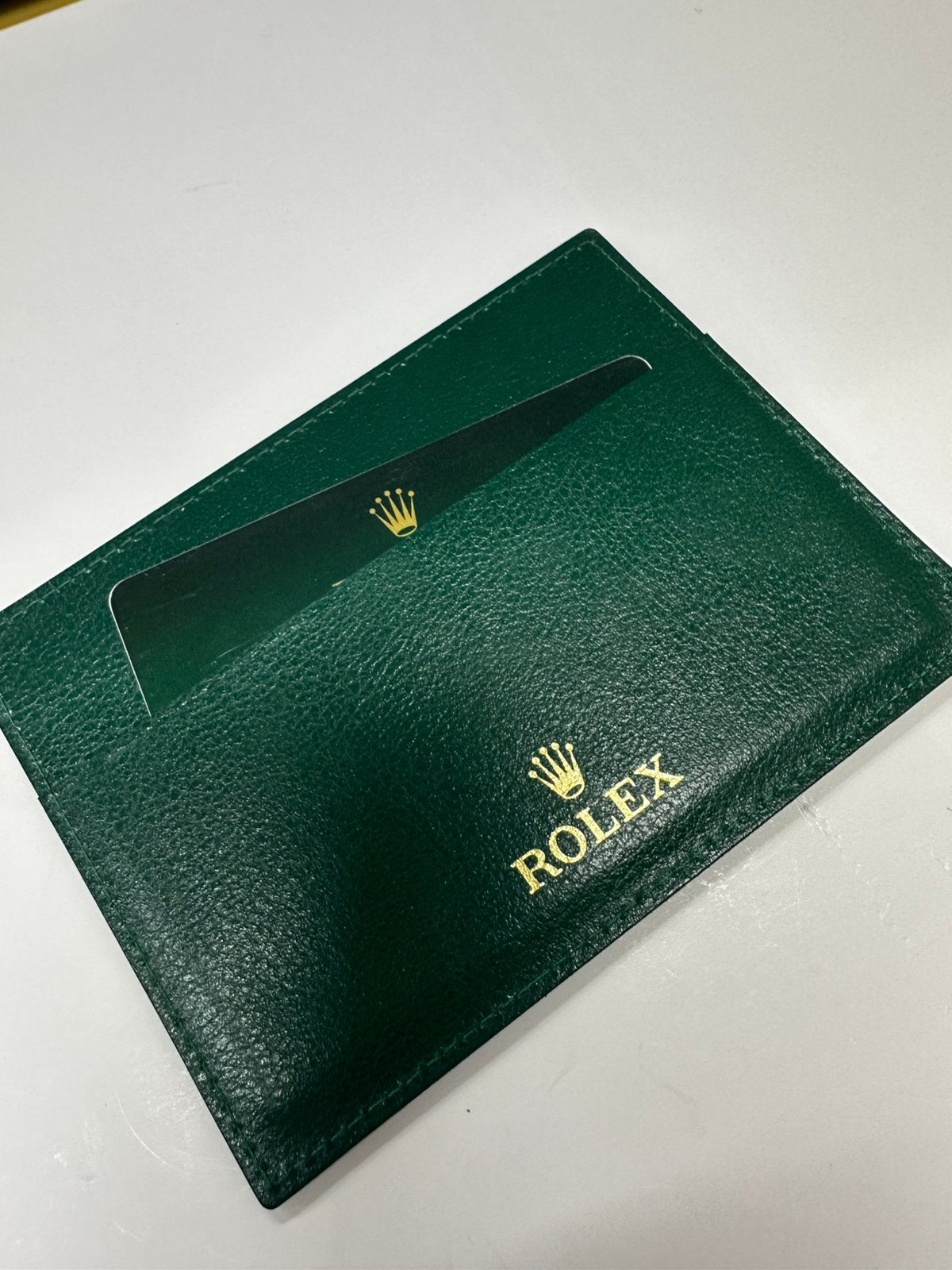 Porte-cartes Rolex, Bijoux, Sacs & Beauté, Enlèvement ou Envoi, Neuf, Vert, Cuir