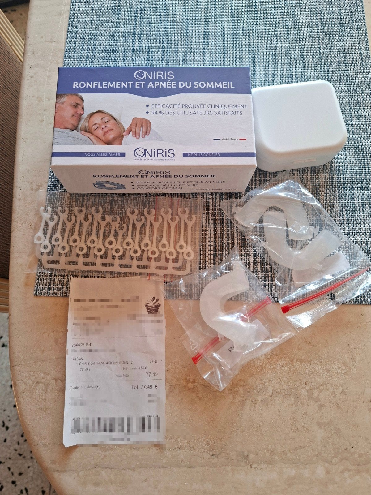 Orthèse anti-ronflement et apnée du sommeil ONIRIS – Neuve, Enlèvement ou Envoi