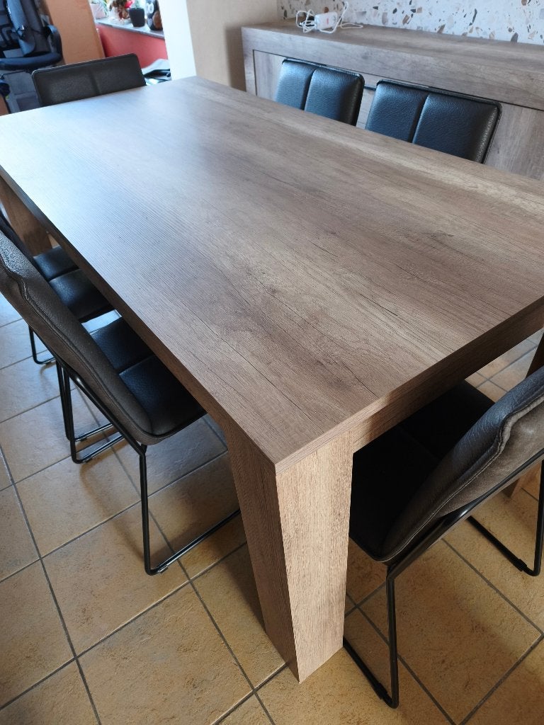Ensemble complet salle à manger : Table + 6 chaises, Enlèvement, Comme neuf, 4 à 6 chaises