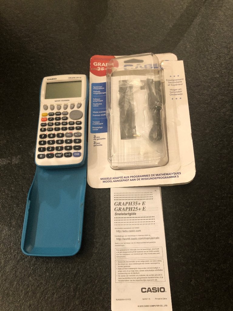 Casio Graph 35+E Grafische Rekenmachine, Ophalen of Verzenden, Grafische rekenmachine, Zo goed als nieuw