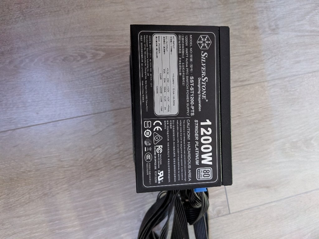 SilverStone 1200W pc voeding / psu 80+ Platinum, Informatique & Logiciels, Alimentations internes, Utilisé, Enlèvement ou Envoi
