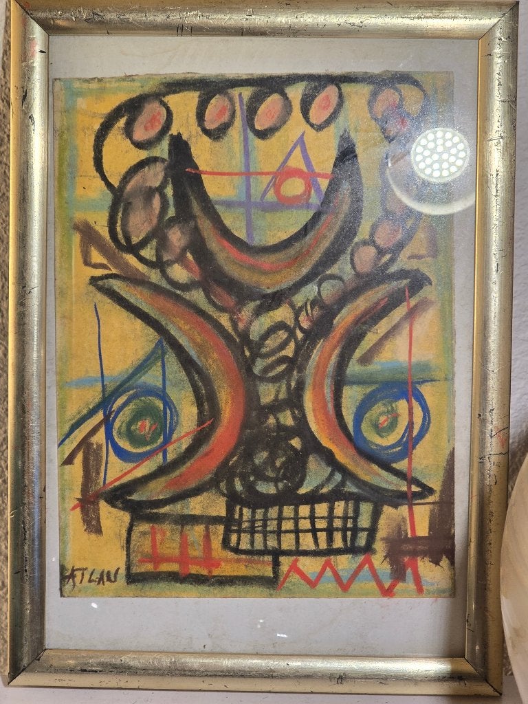 Dessin crayon monstre coloré #Picasso, Antiquités & Art, Art | Dessins & Photographie, Enlèvement ou Envoi, Dessin, Dessin au fusain