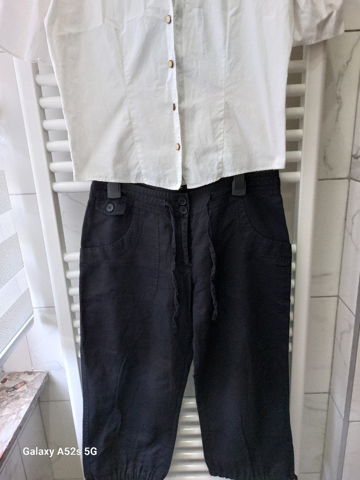 Chemisier dame blanc coton  médium pour 10 €, Noir
