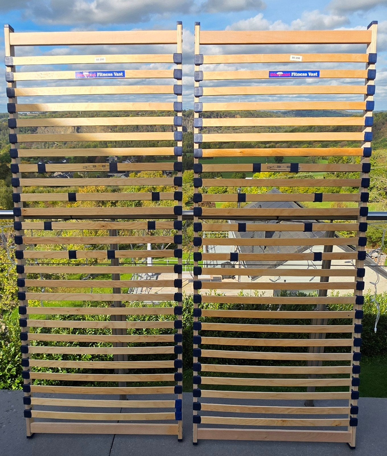 2 Sommiers 26 lattes de 80x200, Comme neuf, Sommier, Deux personnes, 220 cm