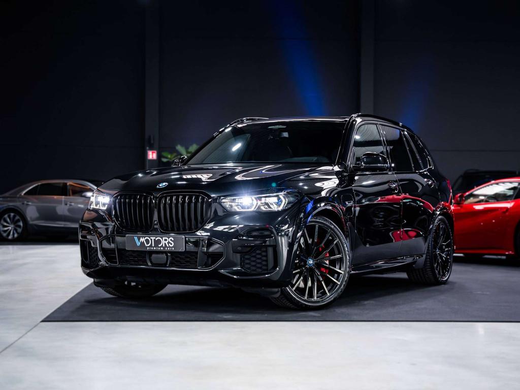 BMW X5 PHEV xDrive45e - M-pack - Trekhaak - Pano - ACC - HUD, Auto's, Automaat, Gebruikt, Zwart, Leder