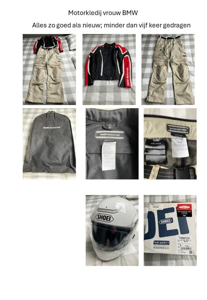 Motorkleding BMW - vrouw (motorkledij en helm), Combipak, Dames, Tweedehands, Ophalen