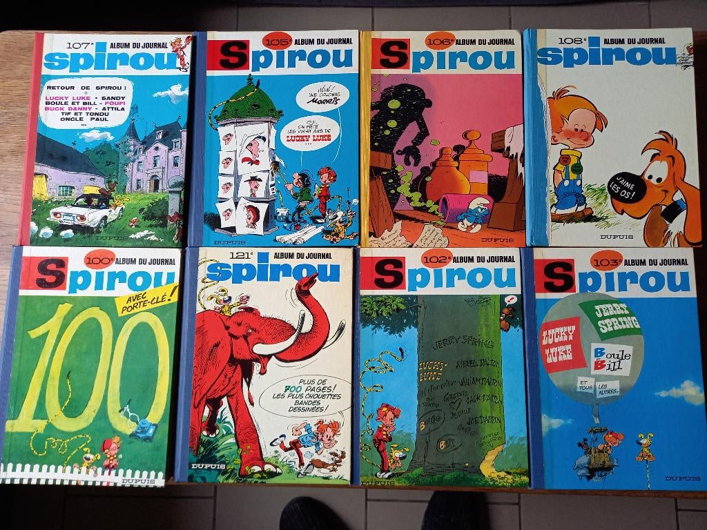 8 reliures éditeur SPIROU avec mini-récits 20€/p, Enlèvement ou Envoi, Utilisé