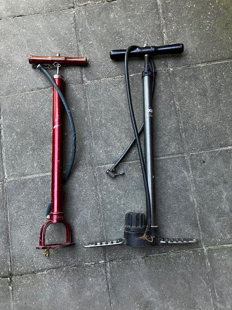 Bandenpomp, Fietsen en Brommers, Ophalen of Verzenden, Drukmeter, Gebruikt