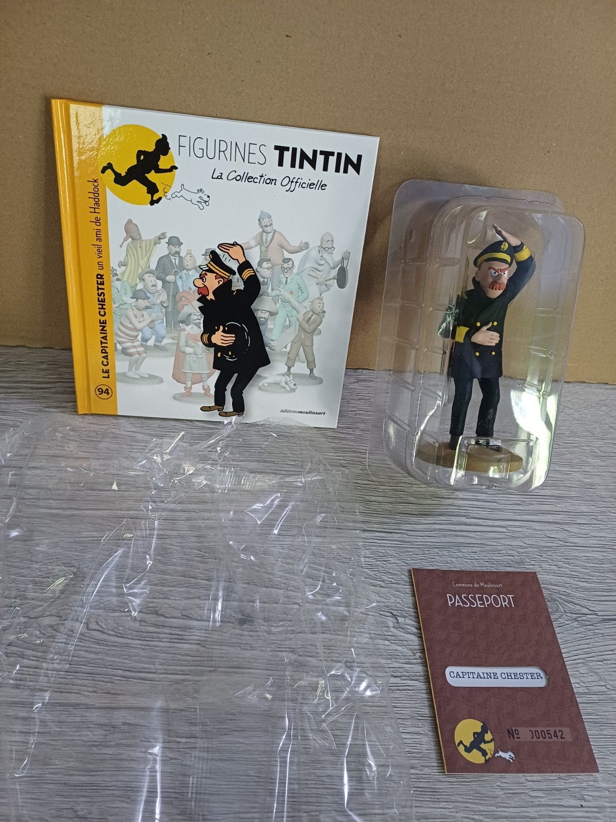 Figurine le capitaine Chester 94 Tintin, Enlèvement ou Envoi, Tintin, Comme neuf, Statue ou Figurine