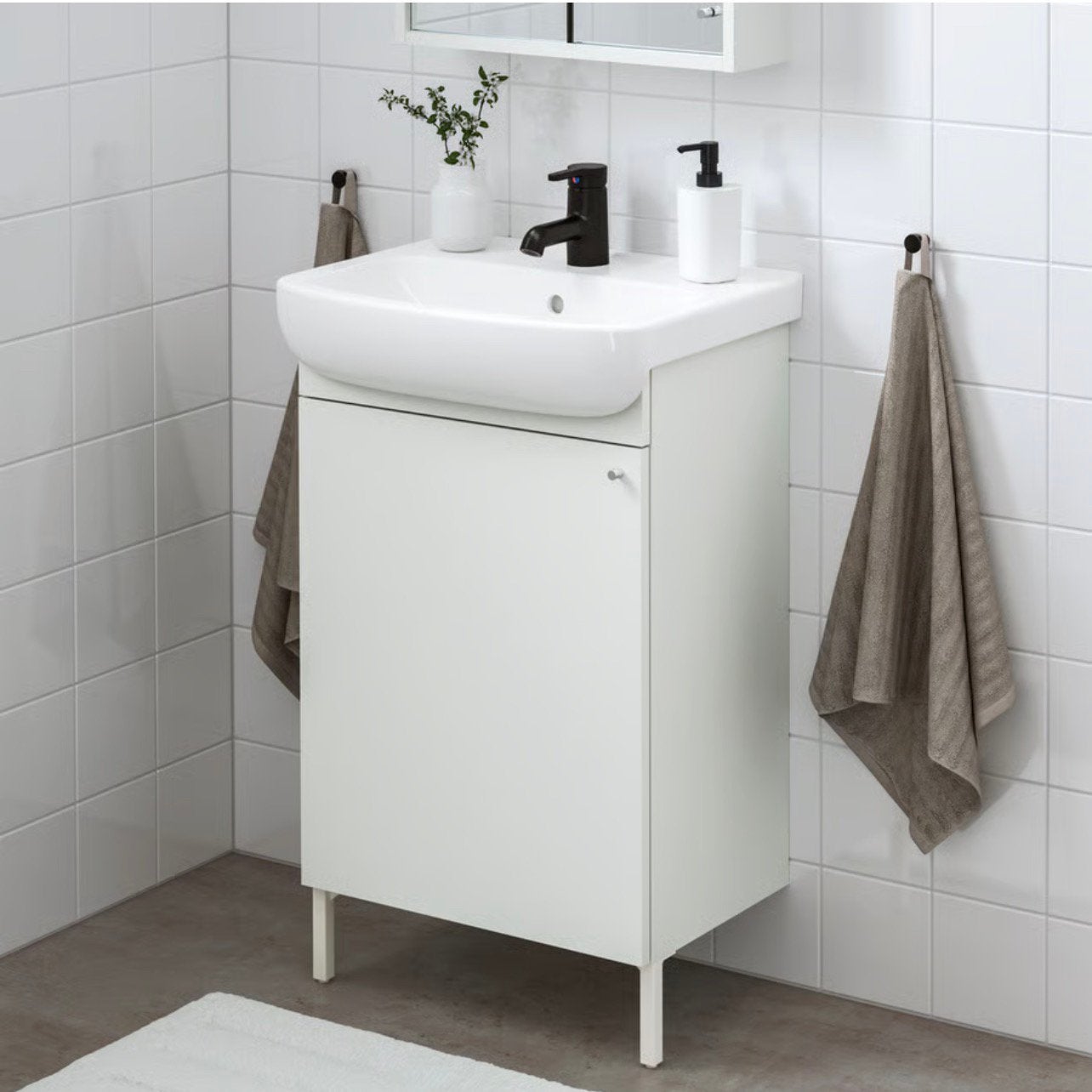 Lavabo avec robinet noir + évier + siphon, Enlèvement, Comme neuf