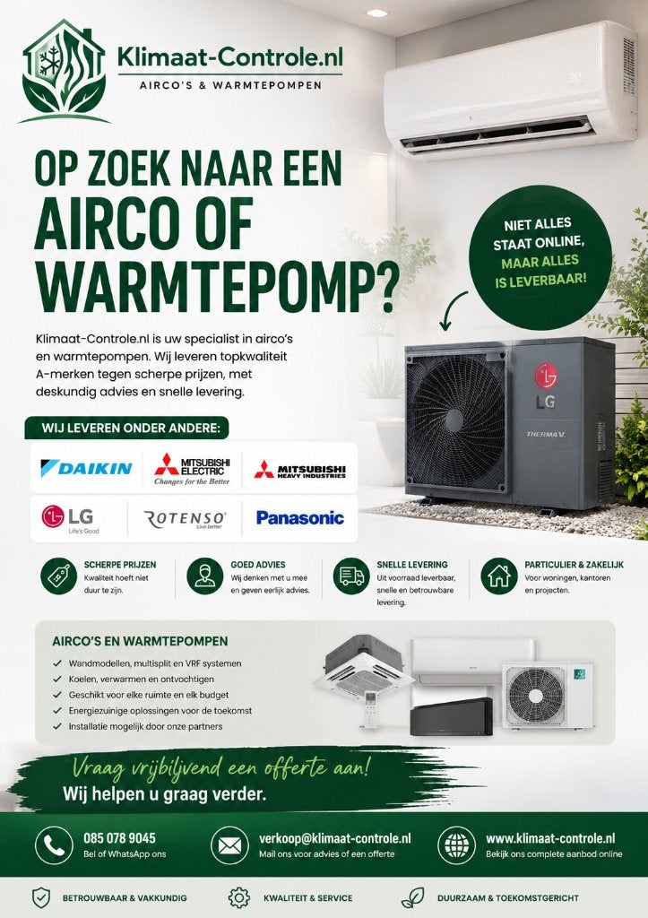 Scherpe prijzen op airco’s en warmtepompen | Topmerken, Huis en Inrichting, Overige Huis en Inrichting, Nieuw, Ophalen of Verzenden