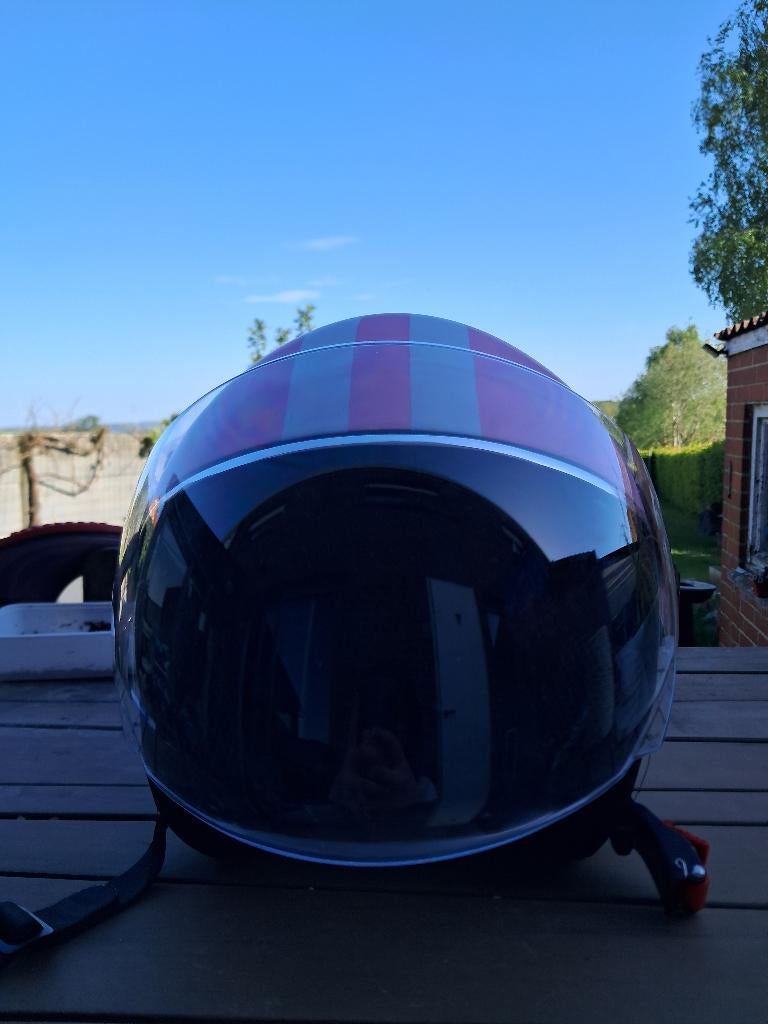 Roze scooter helm, Fietsen en Brommers, Ophalen of Verzenden, Zo goed als nieuw, Extra small of kleiner, Vinz