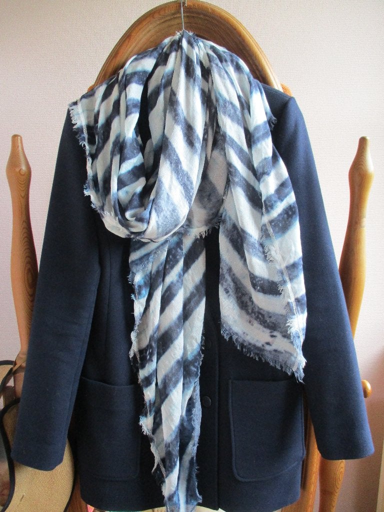 IKKS  mantel maat 40 en bijpassende sjaal  ( nooit gedragen), Kleding | Dames, Maat 38/40 (M), Blauw, Nieuw, Ophalen of Verzenden