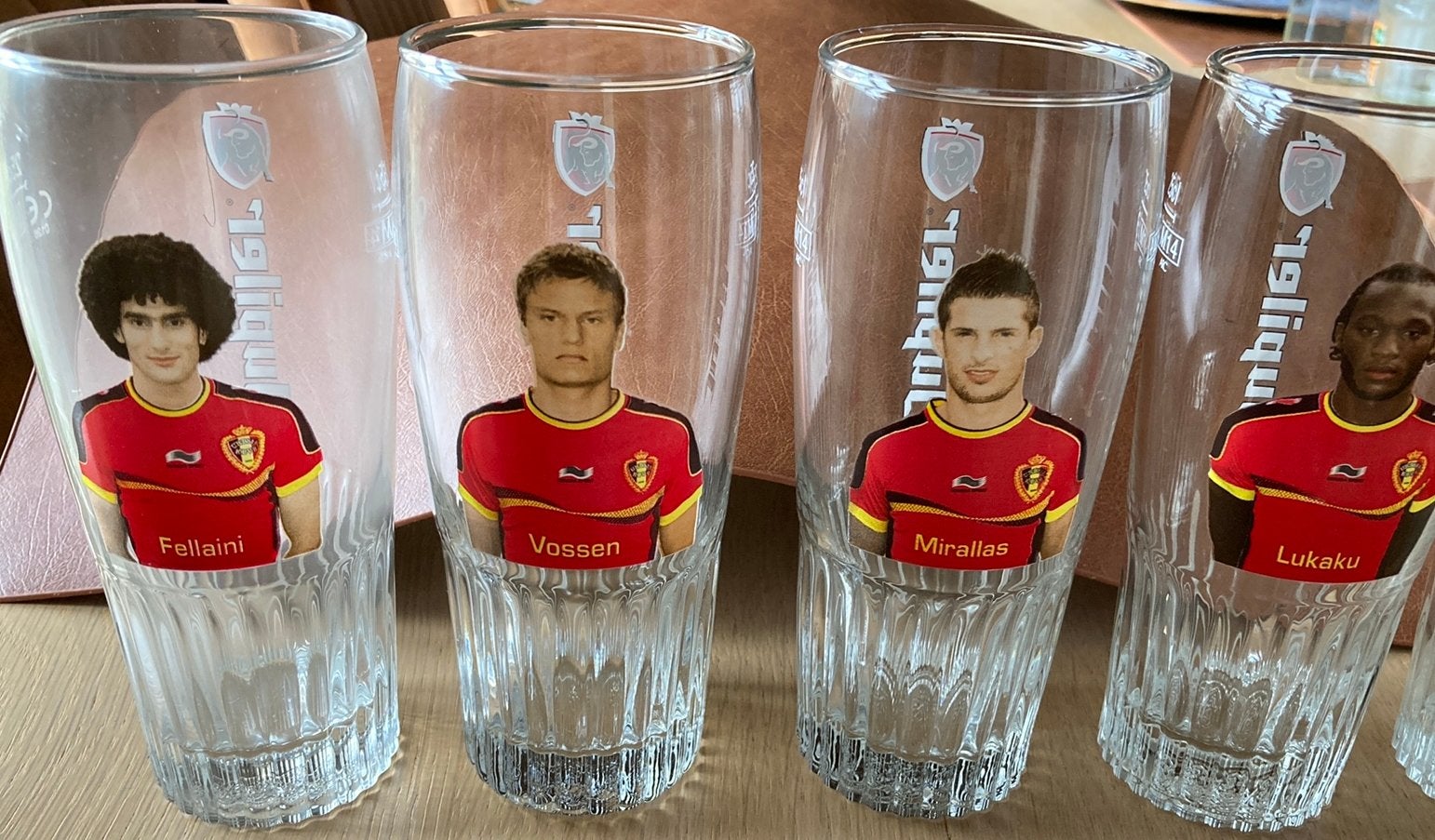 Ensemble de 6 (ou 7) verres Jupiler Red Devils, Collections, Enlèvement ou Envoi, Comme neuf