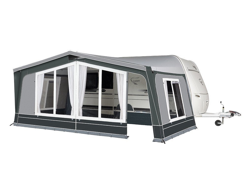 Auvent Dôrema Smaragd 16SF avec extension + cadre en fibre, Caravanes & Camping, Auvents, Enlèvement, Comme neuf, Dorema
