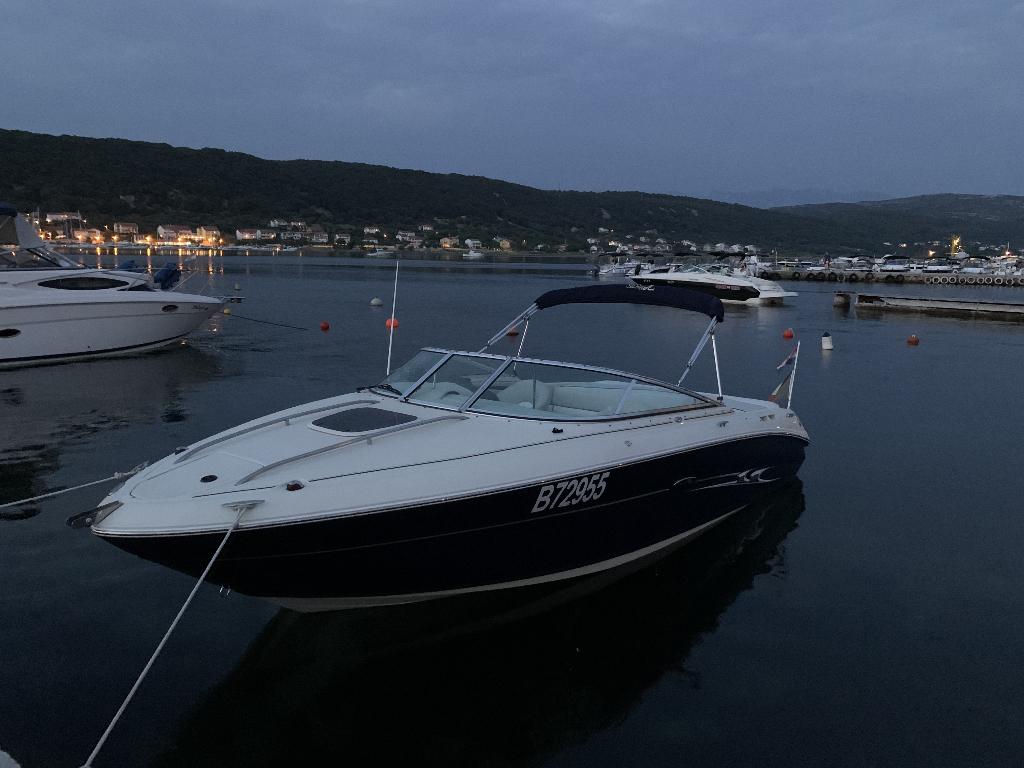 Sea Ray 220 + trailer, Watersport en Boten, Ophalen, Binnenboordmotor, Zo goed als nieuw, Polyester