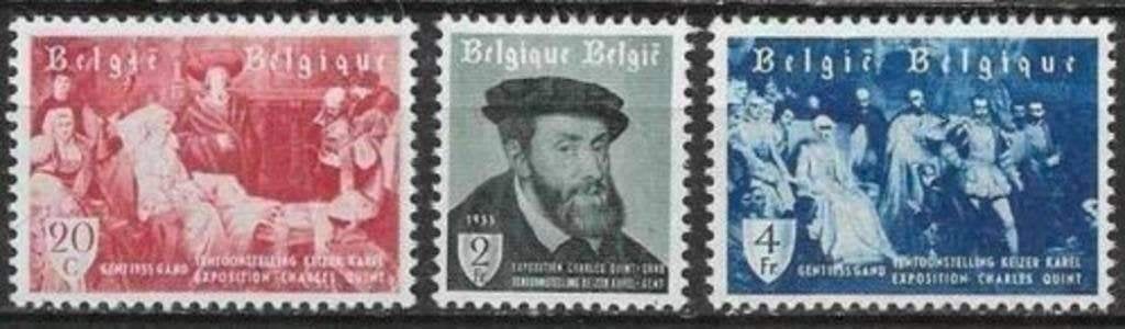 Belgie 1955 - Yvert 964-966 - Keizer Karel te Gent (PF), Verzenden, Postfris, Postfris, Kunst