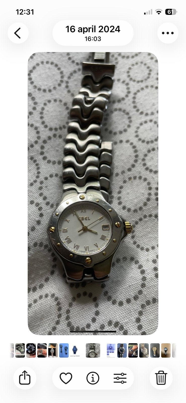 Ebel Sportwave, Handtassen en Accessoires, Horloges | Dames, Gebruikt, Polshorloge, Ophalen, Overige merken