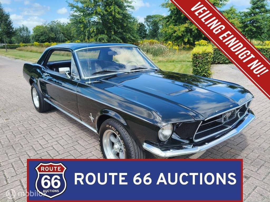 Ford Mustang | 1967 | Route 66 Auctions, Zwart, Bedrijf, Handgeschakeld, Overige carrosserie