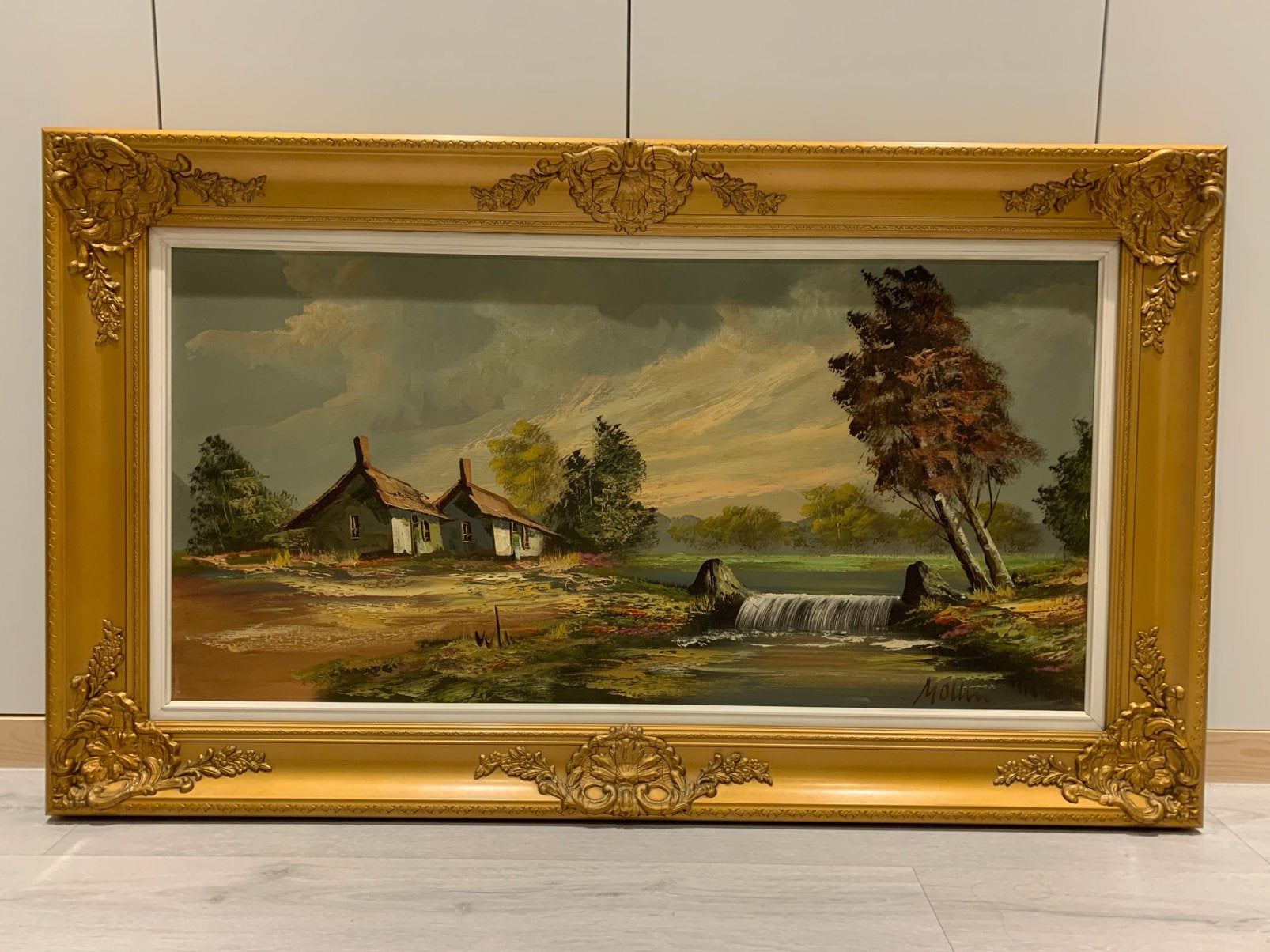 3 prachtige ingelijste landschapsschilderijen, Ophalen