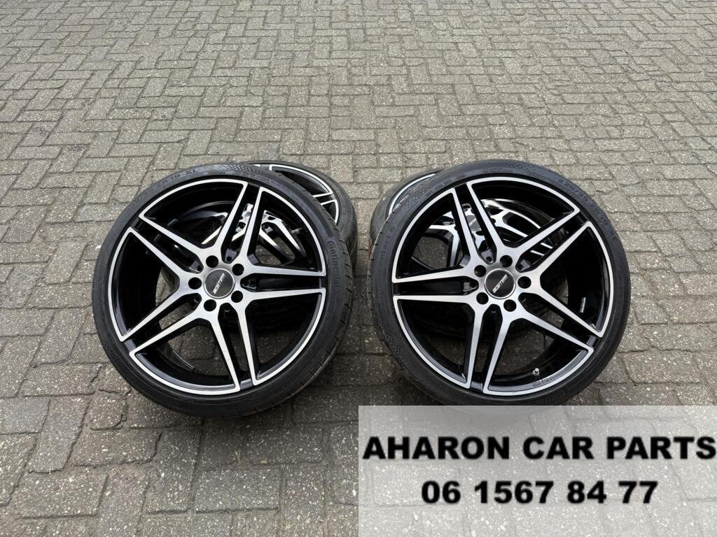 W204 GMP 19 inch velgen 5x112 ET45 met banden 225 35 19, Auto-onderdelen, Banden en Velgen, Banden en Velgen, Zomerbanden, 19 inch