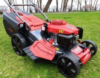 Nieuwe al-ko grasmaaier zelftrekkend, Ophalen, Cirkelmaaier, Nieuw, Benzine-grasmaaier
