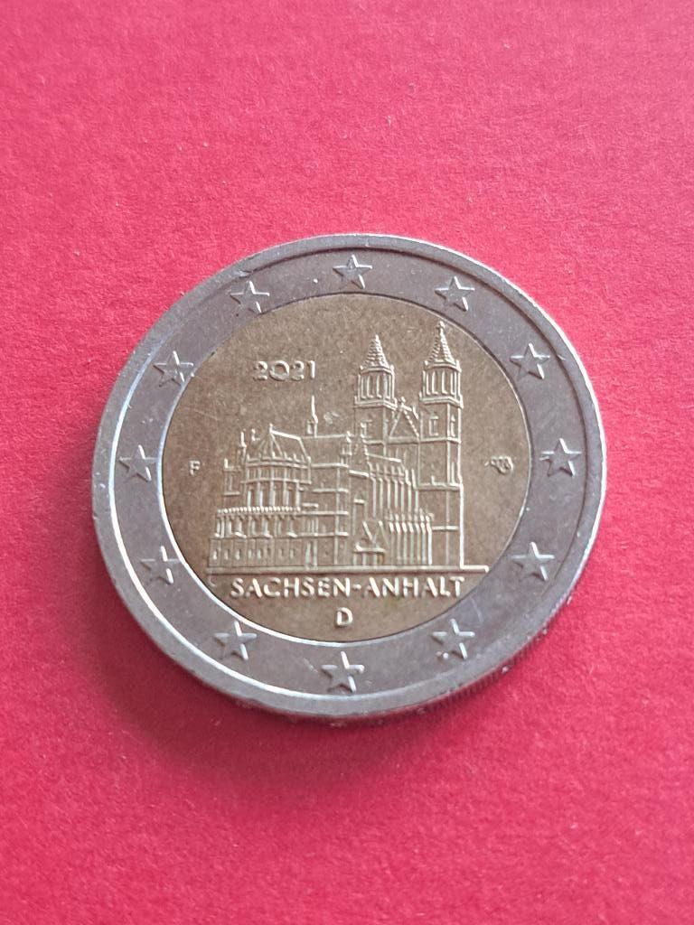 2021 F Allemagne 2 euros Sachsen-Anhalt, Stuttgart, Envoi, Allemagne, 2 euros, Monnaie en vrac