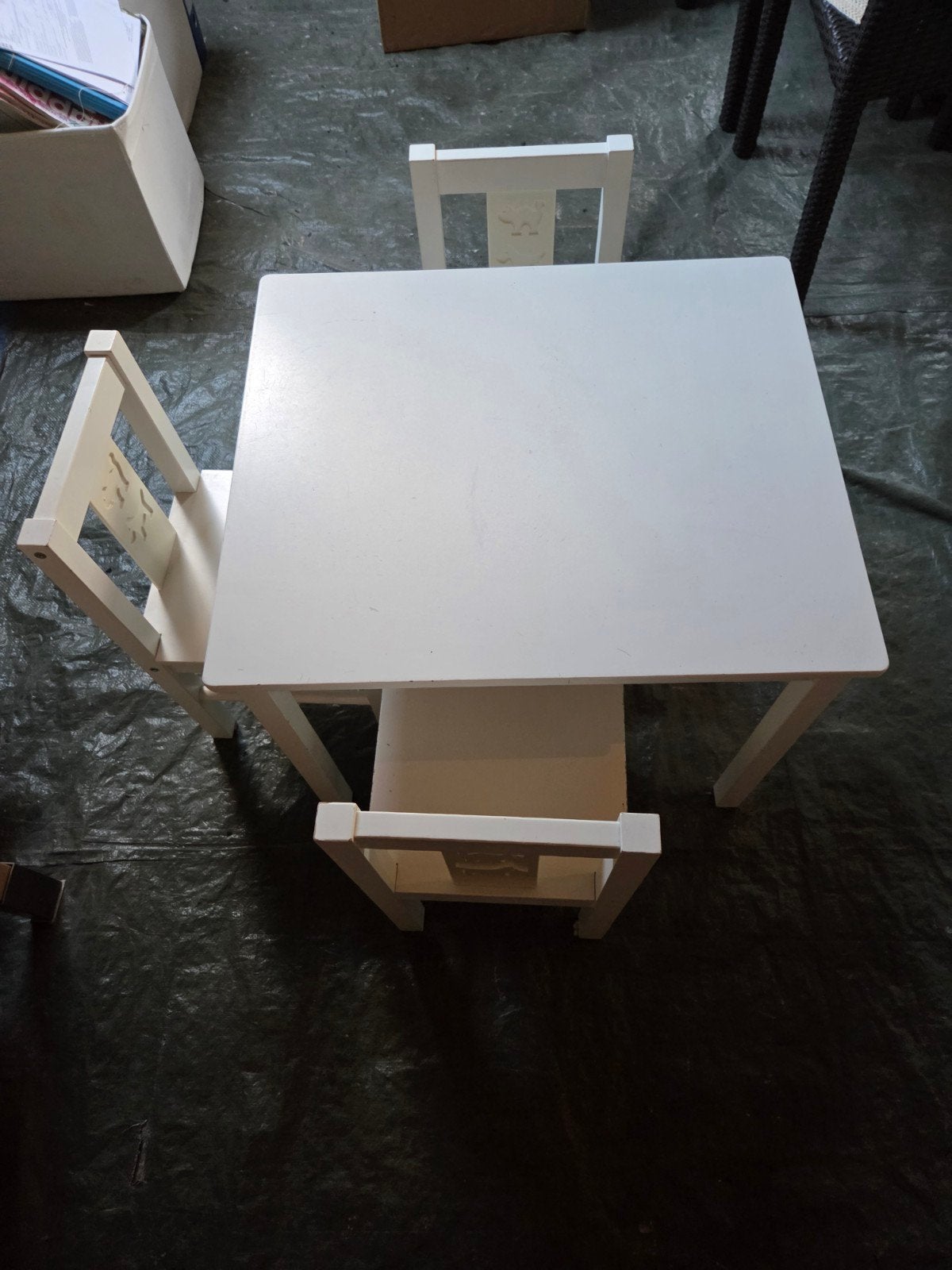 kindertafel met 3 stoelen, Enfants & Bébés, Enlèvement, Utilisé, Table(s) et Chaise(s)