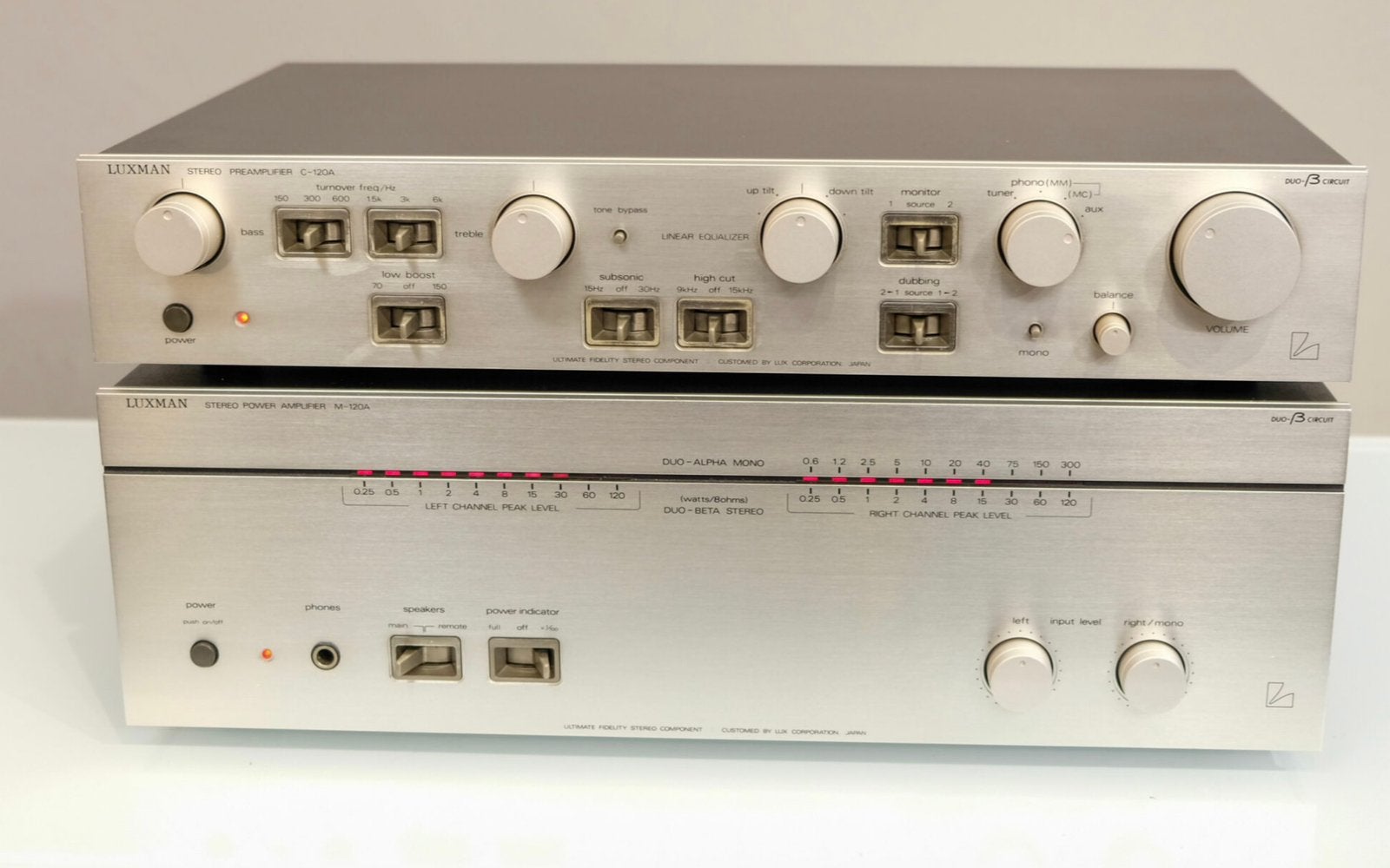 Luxman C120 en M120 high end set, Audio, Tv en Foto, Stereoketens, Ophalen, Zo goed als nieuw