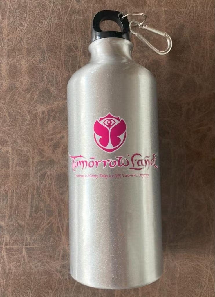 aluminium DRINKFLES Tomorrowland, TML waterfles, haak -new-, Verzenden, Nieuw