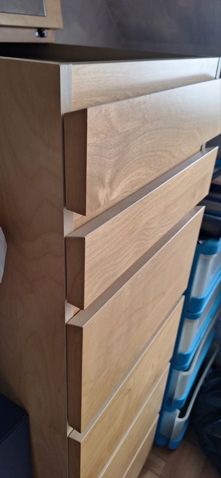 Chiffonnier IKEA MALM 6 tiroirs – Finition Chêne, 25 à 50 cm, 5 tiroirs ou plus, Enlèvement, Utilisé