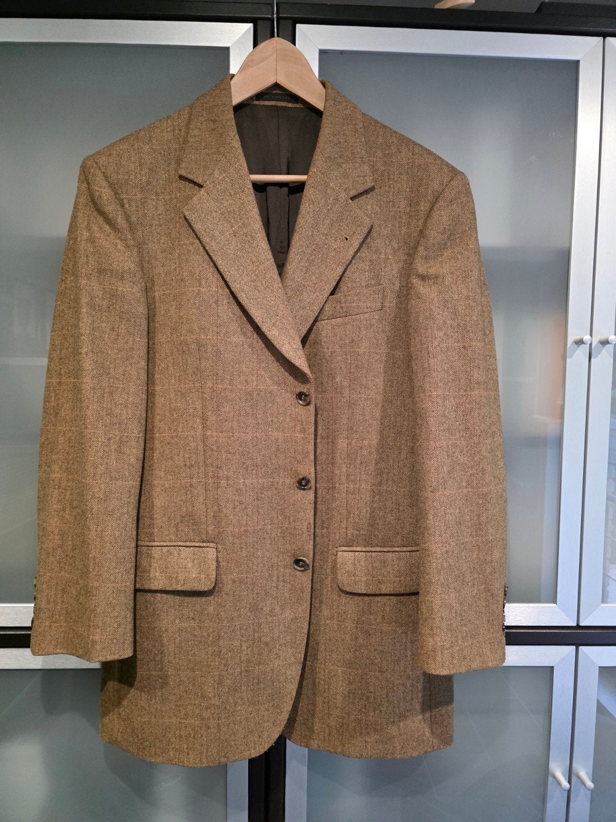 Fursac 50 jack in Britse stijl, Kleding | Heren, Kostuums en vesten, Bruin, Maat 48/50 (M), De Fursac, Ophalen of Verzenden