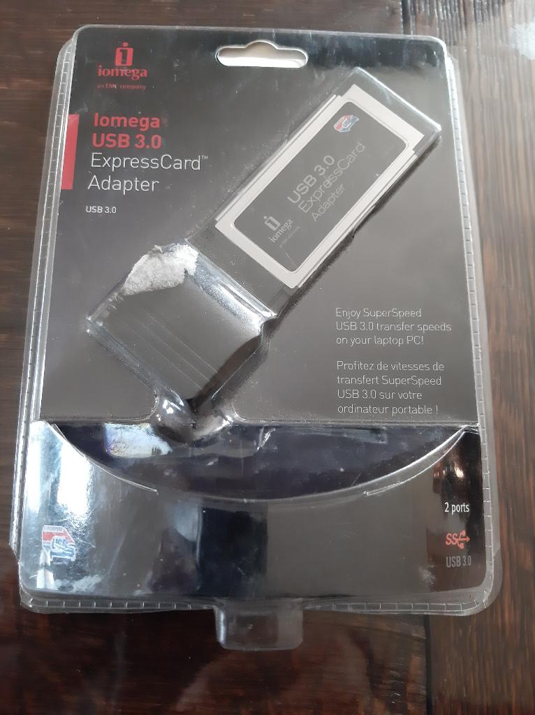 IOMEGA USB 3.0 Expresscard Adapter, Informatique & Logiciels, Stations d'accueil, Neuf, Enlèvement ou Envoi, Portable, Hub USB
