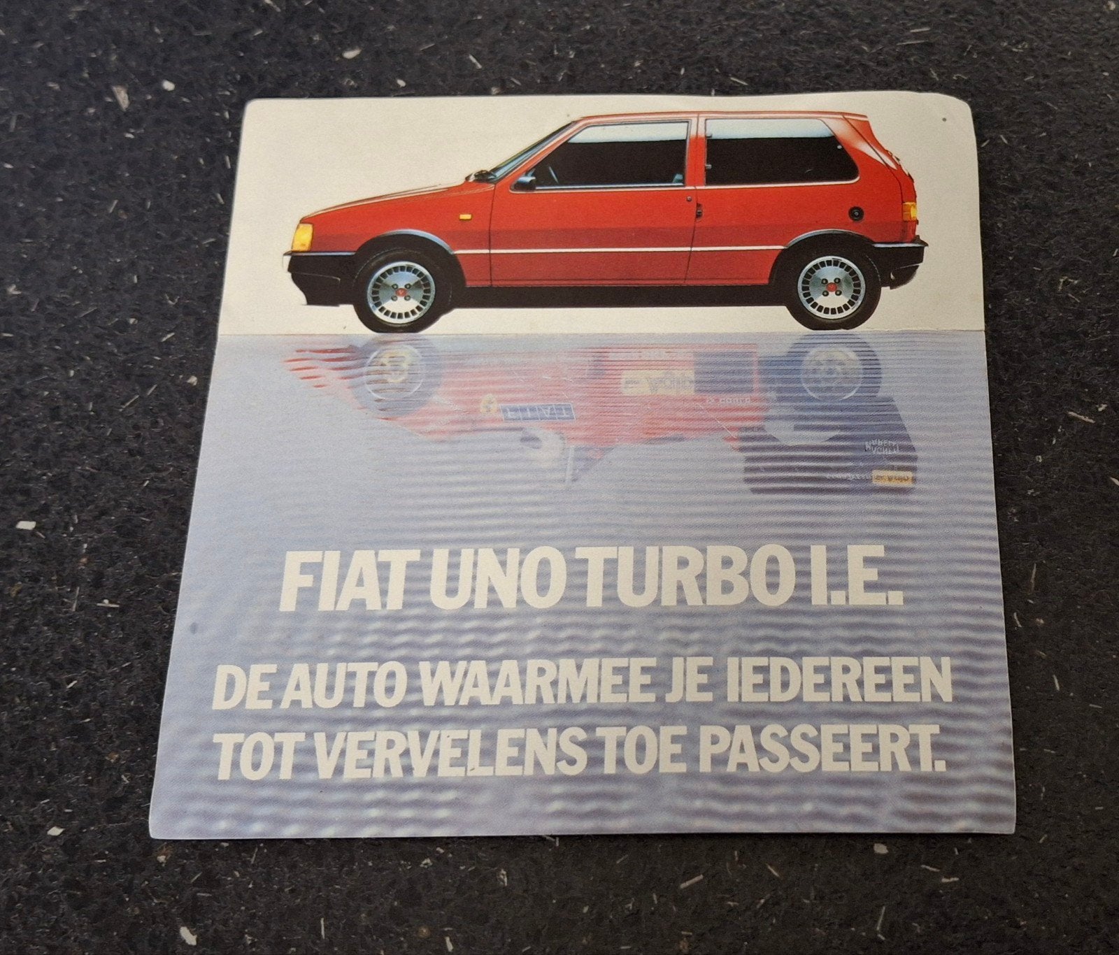 sticker auto merk Fiat uno Turbo I E, Ophalen of Verzenden, Zo goed als nieuw, Auto of Motor