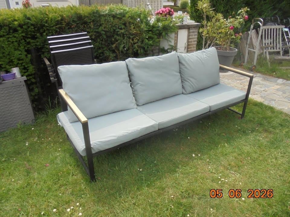 Tuinbank alu ,met kussens  70 x 210, Tuin en Terras, Ophalen, Zo goed als nieuw