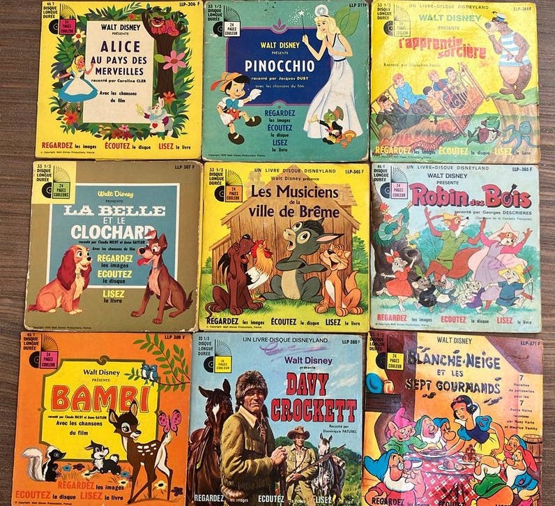 Walt Disney : kijk en luisteren : 9 boekjes met vinyl plaat, Ophalen