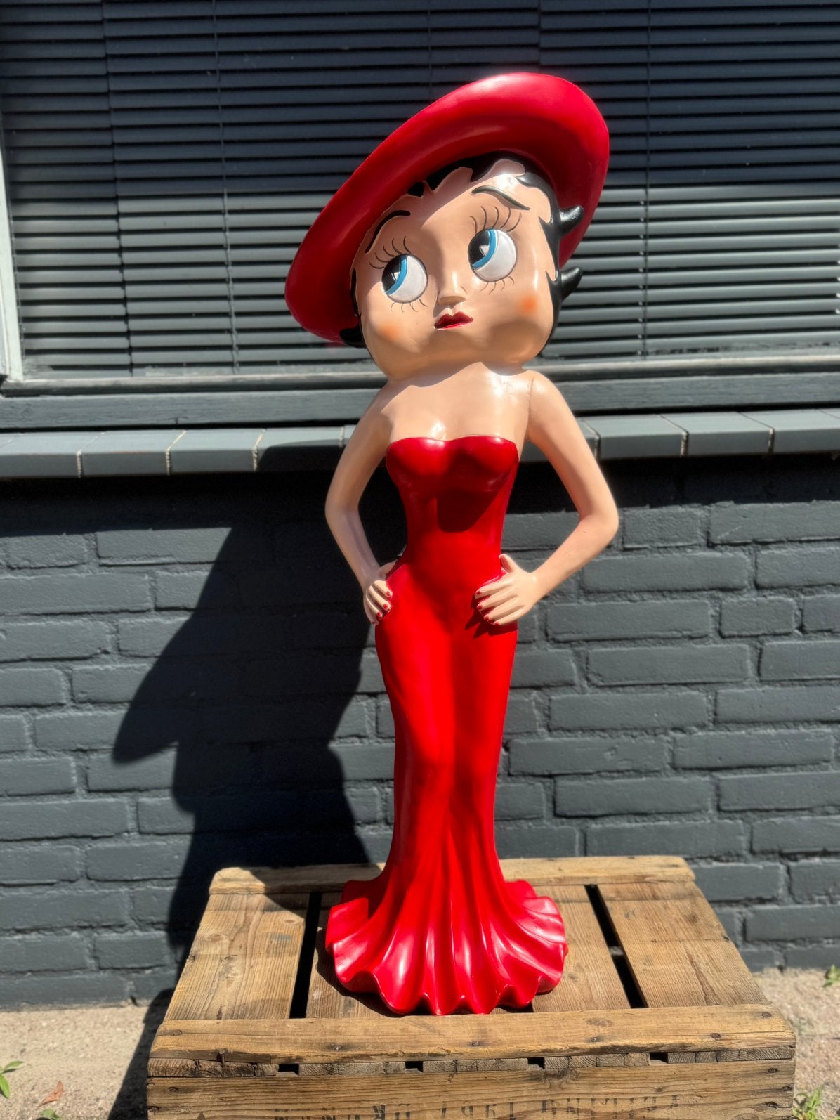 Groot Betty Boop beeld met hoed, Ophalen, Betty Boop, Zo goed als nieuw